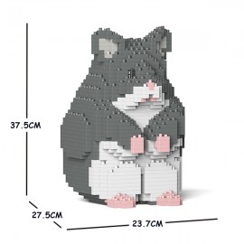 Hamster gris debout grande taille