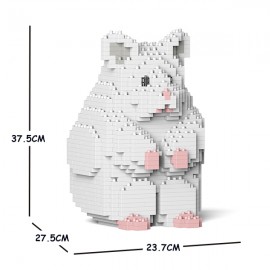 Hamster blanc debout grande taille