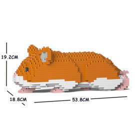 Hamster roux couché grande taille
